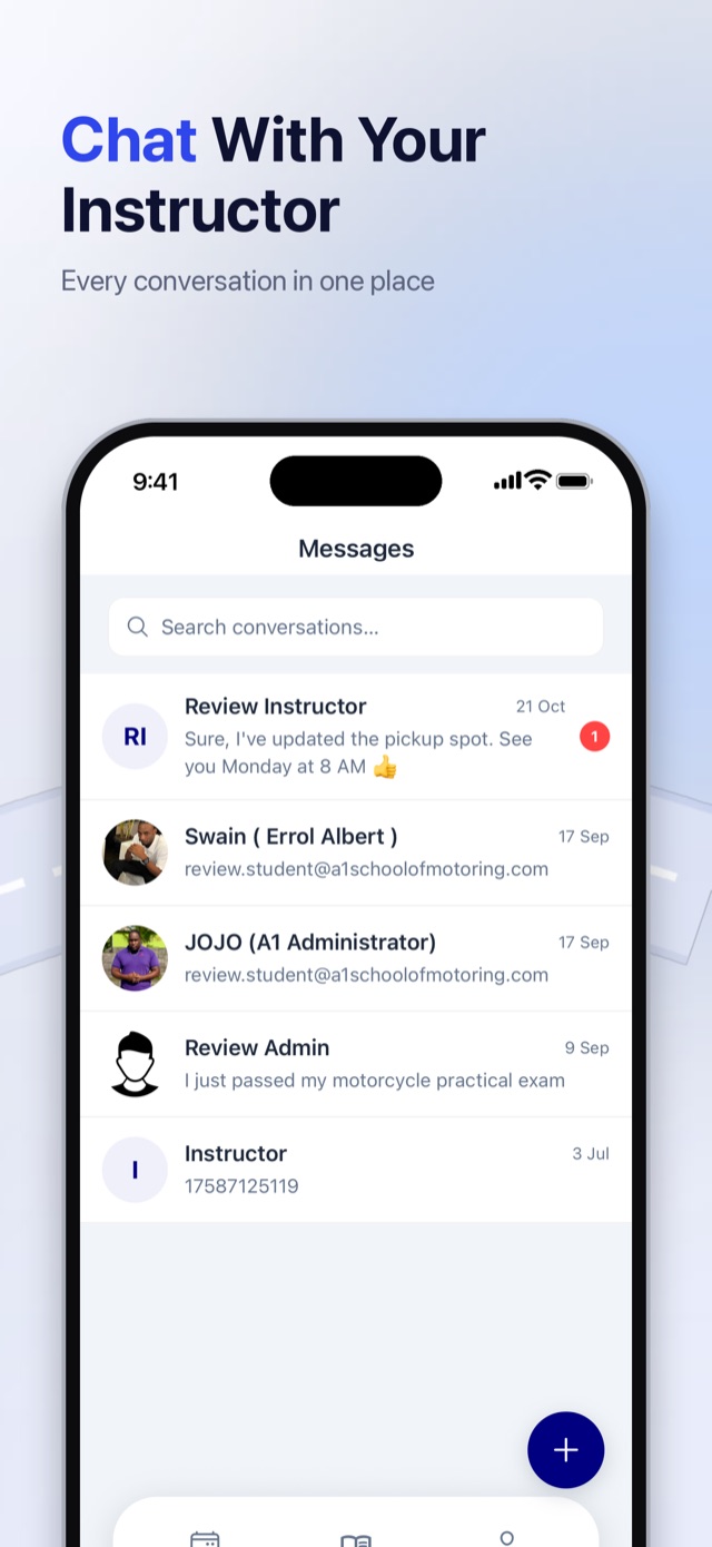 Messages with the school